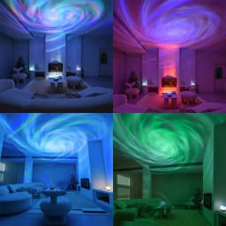 Aurora Borealis Starry Sky Projector LED Galaxy Lamp Christmas Night Light with Remote 7 Modes Camping Wedding Party Decorations