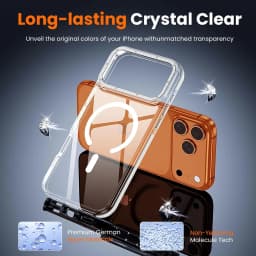 Clear Magnetic Case For iPhone 17 Pro Max 18 Case Anti Yellow Transparent Cover For iPhone 18 17 Air Wireless Charger Thin Cover