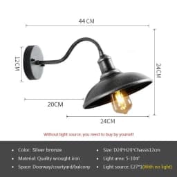Industry Wall Lamp Retro Waterproof Wall Light For Courtyard Balcony Entrance staircase Hallway Bedroom Vintage Decor Fixtures