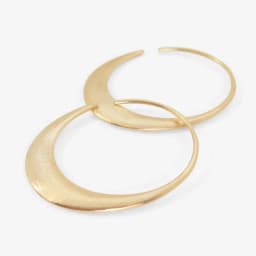 Elegant Concise Design Golden Plated Hoop Earrings for Women Bohemian Style Daily Versatile for Wedding Vintage Perfect Jewelry