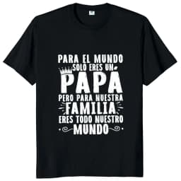 If Dad Can't Fix It We're Screwed T Shirt Retro Spanish Father Papa Gift Men Clothing Unisex Cotton Casual EU Size T-shirt