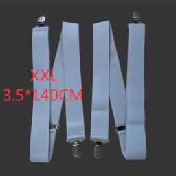 3.5 cm Wide Solid Color No Cross Suspenders Men 4 Strong Clips Women Suspender For wedding Party Trouser Braces