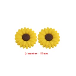 Sunrony 10pcs Mini Leaf Flower Silicone Beads For Jewelry Making Food Grade DIY Pacifier Chain Necklace Accessories