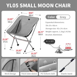 Naturehike 2024 Camping Chair Ultralight High Load Folding Quick Build Garden Chair Outdoor Foldable Picnic Beach Moon Chair