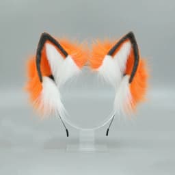 New Golden Fox Anime Beast Ear Wolf Ears Headband Realistic Furry Fluffy Animal Hair Hoop Lolita Masquerade Cosplay LOL Fox Ear