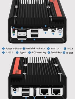 SZBOX Mini PC Intel N305 N200 DDR5 2×10G SFP+ 2×2.5G LAN PCIe X8 2×SATA Mini Server Firewall Router Proxmox PfSense OPNsense NAS