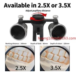 Color 2.5X Light Emitting Diode Headlights Binocular magnifying glass 5w Headlights Laboratory Equipment