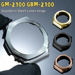 GM2100 Upgrade Steel Case& Strap Mod Kit For Casio 5611 GM-2100 GBM-2100 Modified watch band Metal bezel replace parts Accessori