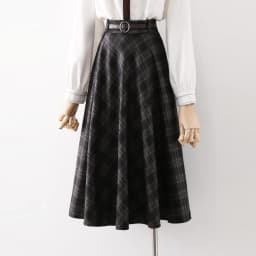 Women's Vintage Spring Autumn A Line Plaid Long Skirt Lady High Waist Umbrella Skirt