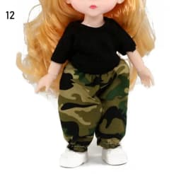 16cm Doll Clothes High-end Dress Up Mini Cute Dolls Skirt Suit Jeans Pants T-shirt Skirt Suit Kids Gift Toy DIY Doll Accessories