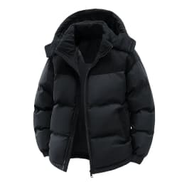 Custom LOGO cotton-padded clothes for men and women 2025 winter new thickened warm removable hooded cotton clothes couple jacket