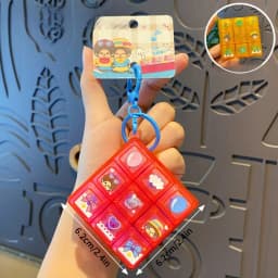 Monchhichi Keycap Clicker Anti Stress Key Cap Keyboard Fidgets Keychains Funny Squishy Bag Charms Accessories 몬치치 키링
