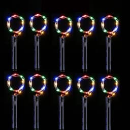 10PCS 2M Cork Shaped Wine Bottle Lights LED Christmas Starry String Lights Copper Wire Holiday New Year Bottle Fairy Light