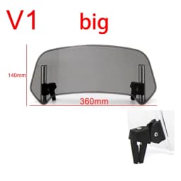 Universal Motorcycle Windshield Extension Adjustable Spoiler Clamp-On Windscreen Deflector For BMW KAWASAKI YAMAHA HONDA SUZUKI