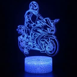 Nighdn Motorcycle 3D Night Light LED Illusion Lamp Colorful Changing Table Lamp Home Decoration Birthday Gifts for Kids Boys