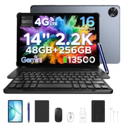 DOOGEE Tablet PC 2 in 1 Tab E3 Max Gmini AI 14 "screen 2.2K Battery mAh Android 16 48Go(8 + 40) 256 Go Helio G100 AI Tablet