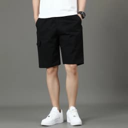 Summer new men's work shorts pocket zip trend versatile casual trousers five work trousers