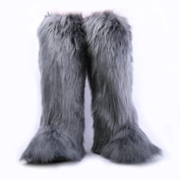 New Woman Boots High Boots Over-the-knee Fur Snow Boots Women's Fashion Warm Wool-like Boots Plus Velvet Padded Winter Boots