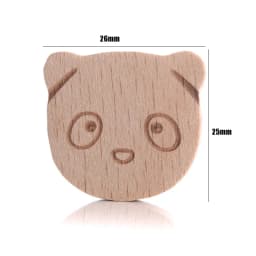 10Pcs Beech Beads Heart Butterfly Rainbow Elephant Flower Animal Wooden Beads for Bbay Chew Teether Beads Pacifier Clips Chain