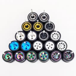 10 Sets 1/64 Alloy Car Wheels Pack Tires Diameter 9.8mm/11mm/12mm/13mm/14mm for Hot Wheel/Matchbox/Domeka/Tomy 1:64 Car Model