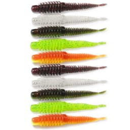 10PCS Soft Lures 6.5cm 7.5cm 8.5cm Thread TPE Worm Jig Hook Carp Fishing Crankbait Pesca Swimbait Gear Fishy Flavor Silicon Bait