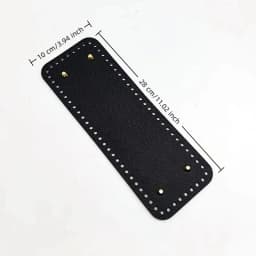 Hot Handmade Rectangular 28 * 10cm Bottom For Knitted Bag PU Leather Pad Handcraft Bag Base With Holes DIY Crochet Bag Bottom