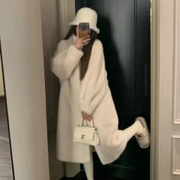 Winter 2026 New Women's Thickened Long Fur Coat Eco-friendly Synthetic Mink Fur Outerwear Korean Style Loose Fit Commute Wind