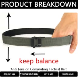 ALPTACTICS Hard Tactical Belt for Men Metal Automatic Buckle IPSC Gun Belt 1100D Nylon Military Belt Outdoor Sports Girdle Male