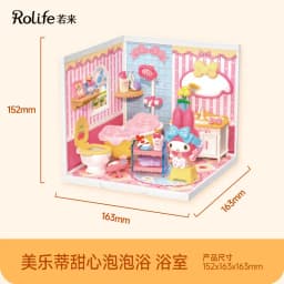 Rolife Sanrio Super World Series Buckle Assembly Hello Kitty Cinnamoroll Room Lighting Model Desktop Decoration Gift Kuromi