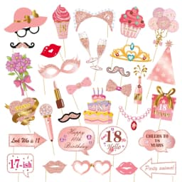 1Bag Happy Birthday 13th 30th 40th 50th 60th Paper Photo Booth Props Adult Birthday Party Photobooth Props Decoration Supplies
