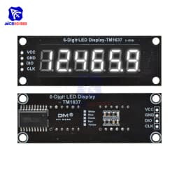 diymore 0.36 inch TM1637 6 Bits 7 Segment Digital LED DIsplay Module I/O Interface 5 Color Available for Arduino
