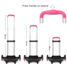 SUN EIGHT Kid Trolley Backpack Wheeled Bag School Bag For Children Wheels Expandable Rod High Function Trolly