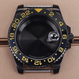 PVD Black NH35 40mm Men's Watch Case Sapphire For SUB Seiko NH35 NH36 NH38 NH34 Miyota 8215 ETA 2824 Movement Yacht-Master 20ATM