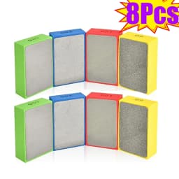 Diamond Hand Polishing Pads 1/8Pcs Tile Glass Abrasive Grinding Block Pad Stone Marble Ceramic Abrasive Sanding Disc Polish Tool