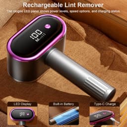 Electric Clothes Lint Remover Double Blades High‑Speed Lint Shaver Hair Ball Trimmer USB Rechargeable Fluff Fuzz Remover