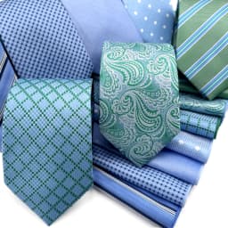 Mens Tie Pocket Square Set Blue Green Classic Business Acceossories Necktie Handkerchief 147cm Paisley Stripes Dots Elegant