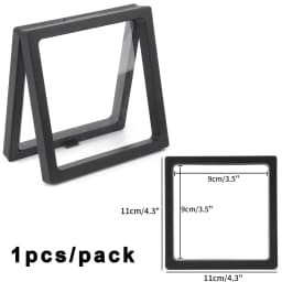 PE Film Jewelry Storage Box 3D Packaging Case Gemstone Free Stand Floating Frame Membrane Ring Earrings Necklace Display Holder