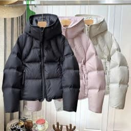 Short Cloud Puff Hooded Women Fall Winter Korean Design Fashion Cotton Parkas Coat Casual Warm Cozy Trendy Outdoor Soft Chic
