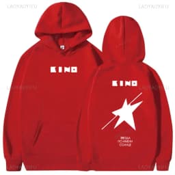 Viktor Tsoi Kino Black Album & A Star Named Sun Graphic Hoodie Men Women Oversized Pullover Vintage Rock Streetwear