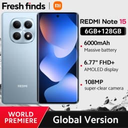 【World Premiere】Global Version Xiaomi Redmi Note 15 MTK Helio G100-Ultra Smartphone 6.77" AMOLED display 108MP camera 6000mAh