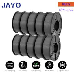 JAYO PETG 3D Filament 1.75mm 10Rolls 3D Printer Diameter Tolerance +/-0.02mm Filament Lines Up Neatly High Toughness Material
