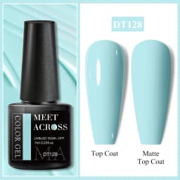 MEET ACROSS 7ml Glitter Sequins Thermal Gel Nail Polish 3 Layers Temperature Color Changing Semi Permanent UV Gel Varnish Nails