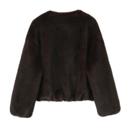 Fall 2025 New Women's Fashionable Versatile Artificial Fur Effect Jacket Coat Long Sleeve Zipper Closure Commute Style 6318288