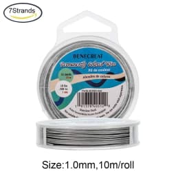 1 Roll Stainless Steel Tiger Tail Beading Wire 7/19/49 Strand Bead Stringing Wire for DIY Earring Jewelry Crafts Making