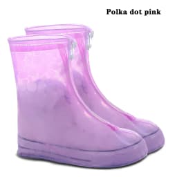 Rainy Waterproof Reusable Shoe Covers, Non-Slip Rain Boot Protectors with Zipper & Drawstring, Multi-Size for Men, Women & Kids