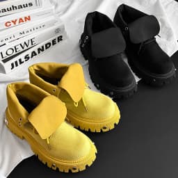High Top Motorcycle Boots Plus Size 45 Mens Designer Outdoor Work Boots Fashion Casual Leather Height Increased Platform Boots