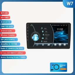 Hizpo CarPlay Android 14 Auto Radio for For Audi A4 B6 B7 S4 RS4 1999-2008 Seat Exeo 4G Car Multimedia GPS 2din Autoradio System