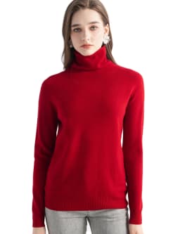 100% Merino Wool Turtleneck Sweater Women's Clothing Pullover Turtleneck Sweater Fall Winter Jumper Long Sleeve Knitted Warm Top