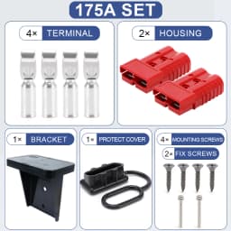 2pcs 50A 120A 175A Battery Power Connector Quick Plug Car Battery Charging Connectors 600V Forklift Electrical Cable Connectors