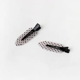 Black White Polka Dot Acrylic Hair Clips Minimalist Secure Hold Suitable for Daily Wear Party Outfits Hair Styling Accessories